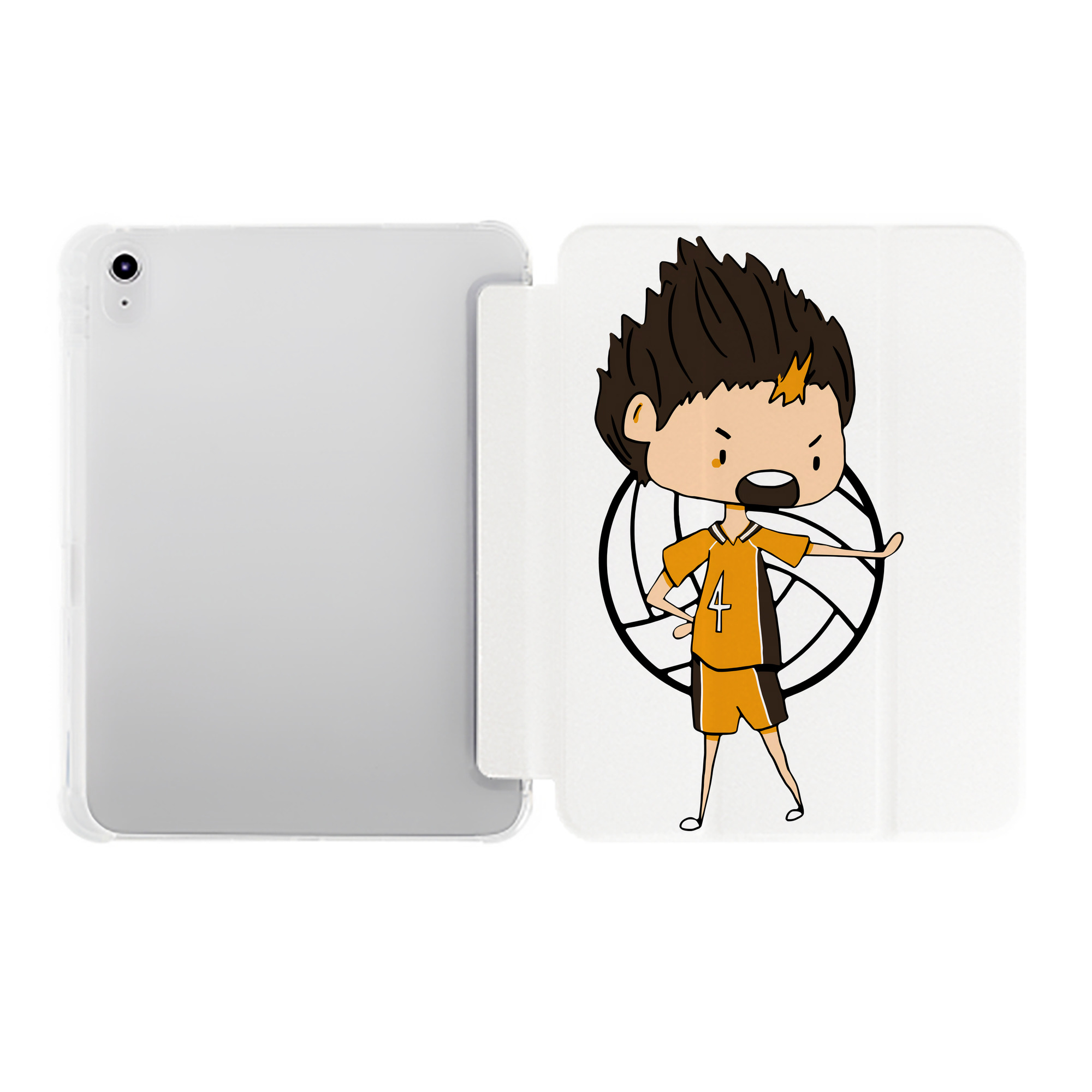 （画像用） ハイキュー!! Haikyu!! IPad ケース ペン収納付き 三つ折りスタンド PUレザー×シリコン 対応機種9.5/10.5/10.9インチ